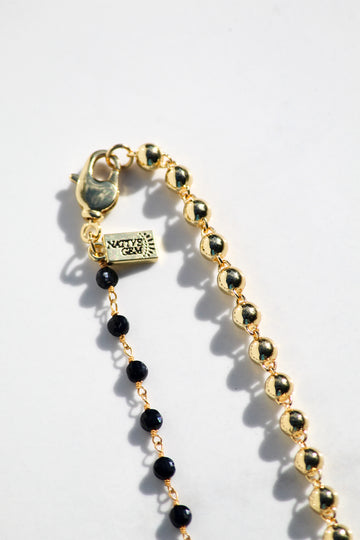 LUCIA NECKLACE- BLACK SPINEL